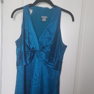 Elegant Teal Sleeveless Dress